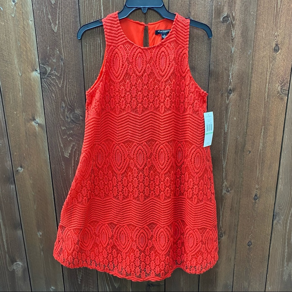 Sharagano crochet dress, amazing color and texture